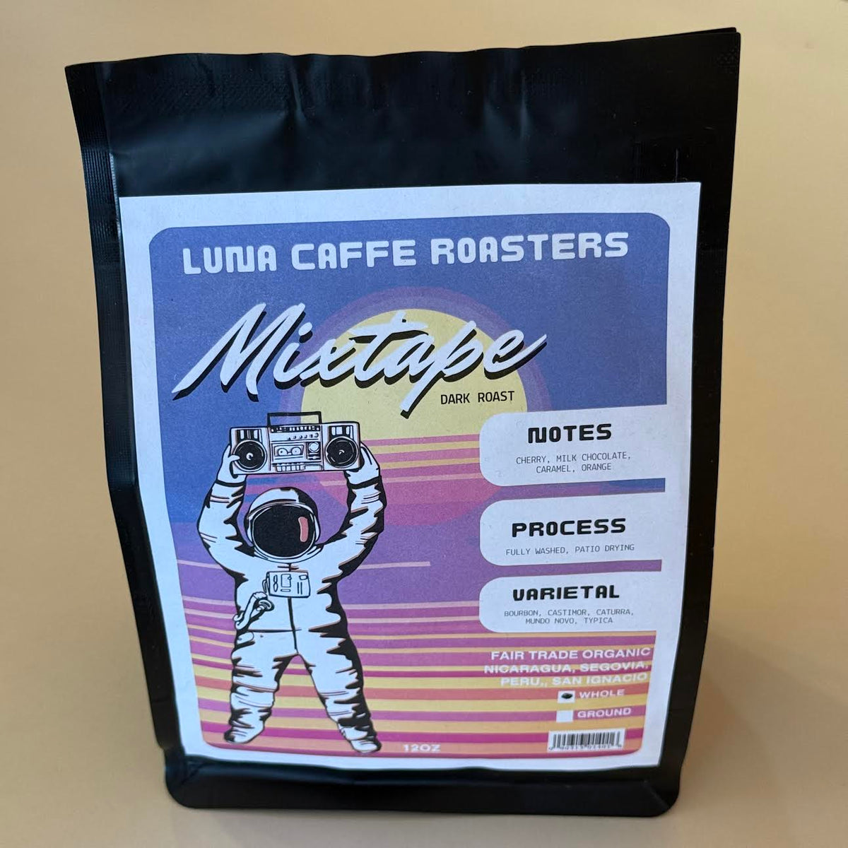 Luna Caffe Roasters Mixtape Dark Roast Coffee - 12 oz whole bean