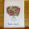 Greeting Card - thank you bouquet by Suzanne Brazil