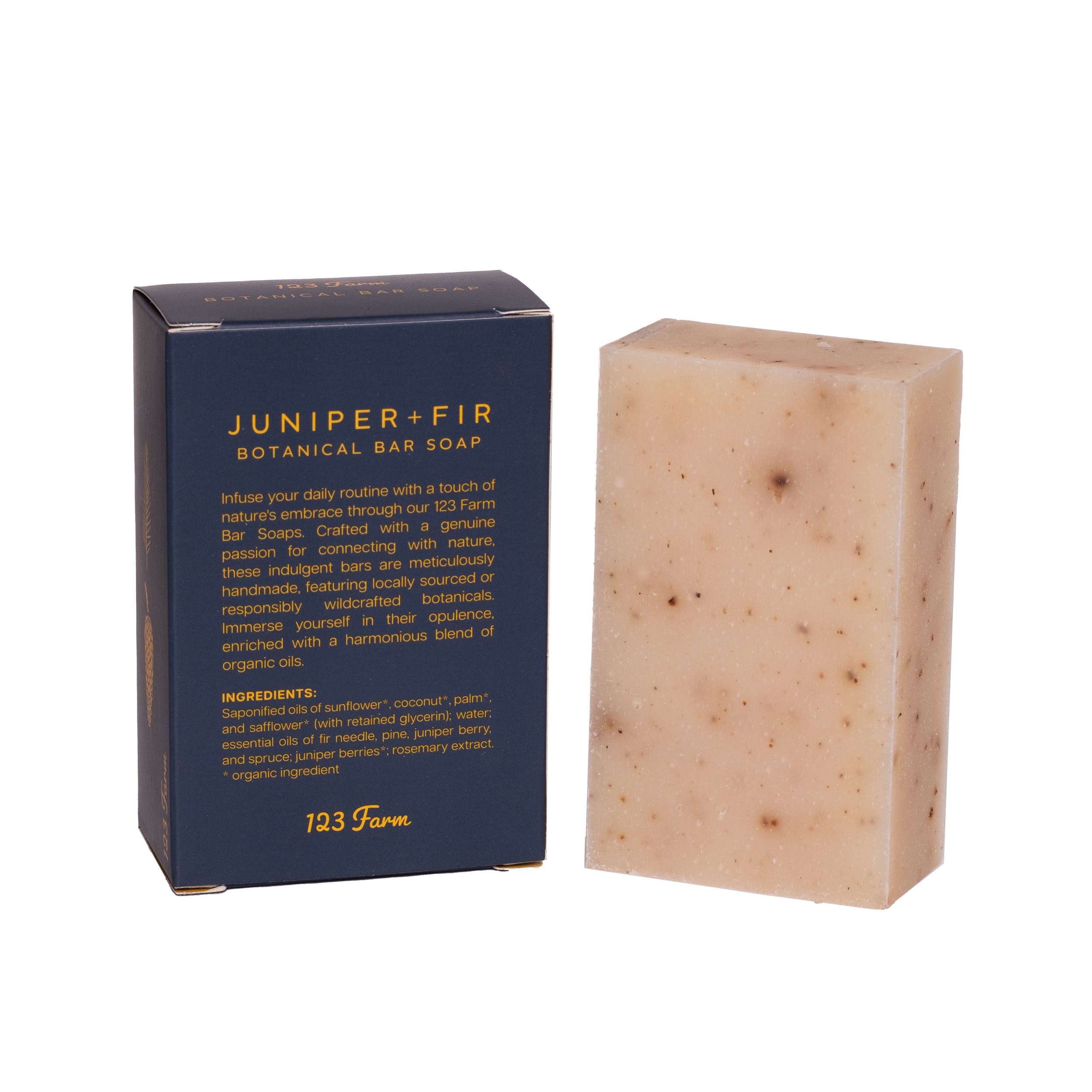 123 Farm Juniper + Fir | Organic Bar Soap, 4 oz