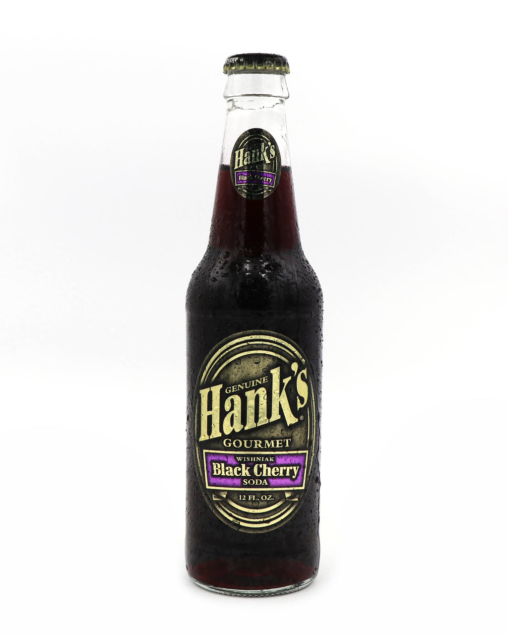 Hank's Black Cherry Soda, 12oz Glass Bottle