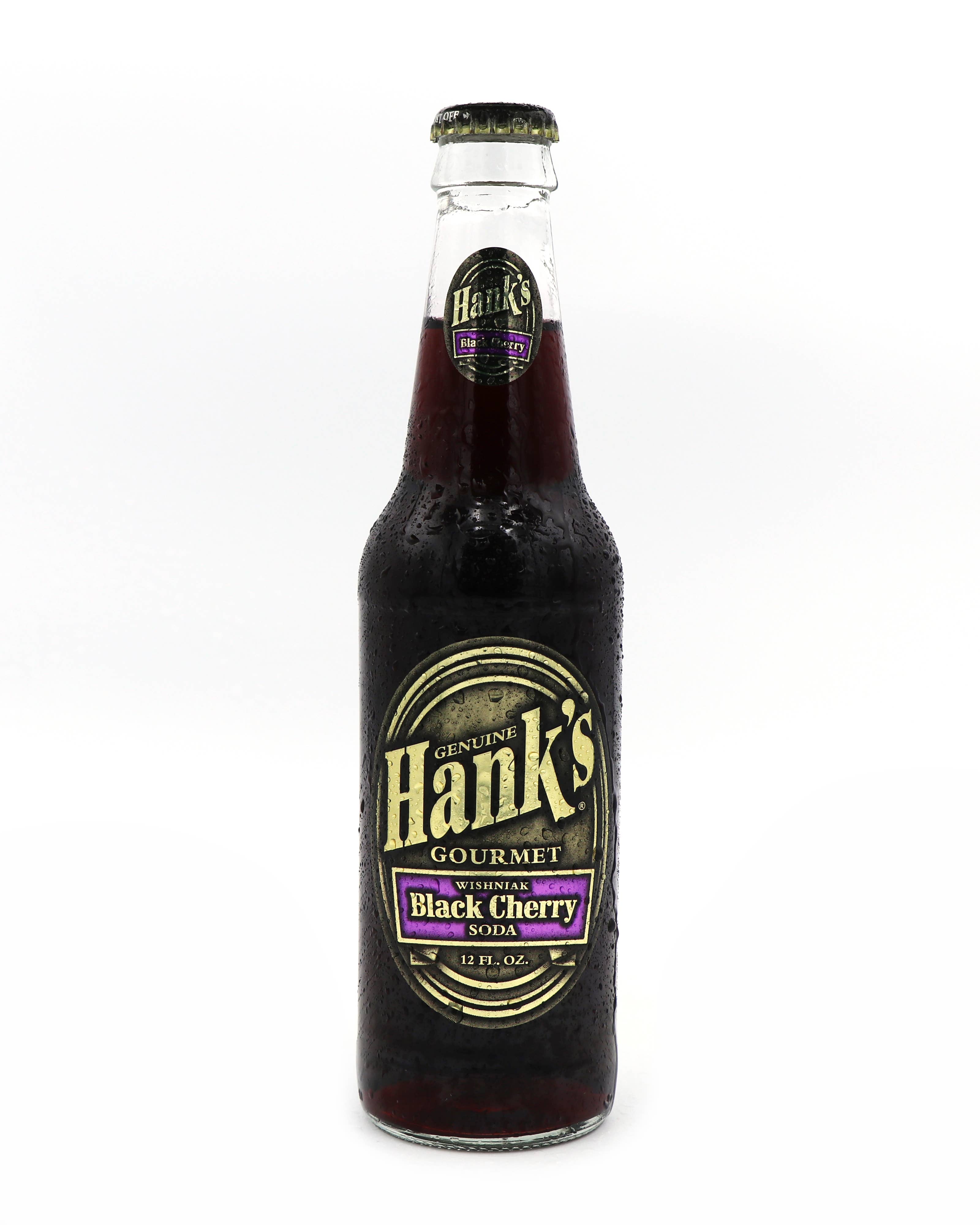 Hank's Black Cherry Soda, 12oz Glass Bottle