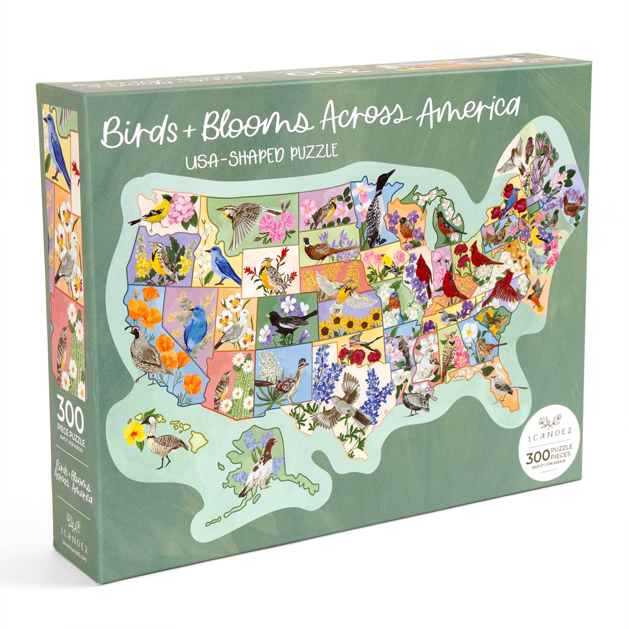 Jigsaw Puzzle - Birds & Blooms Across America - 300 Piece