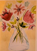Greeting Card - vase of flowers by Suzanne Brazil