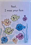 Greeting Card - miss your face by Suzanne Brazil