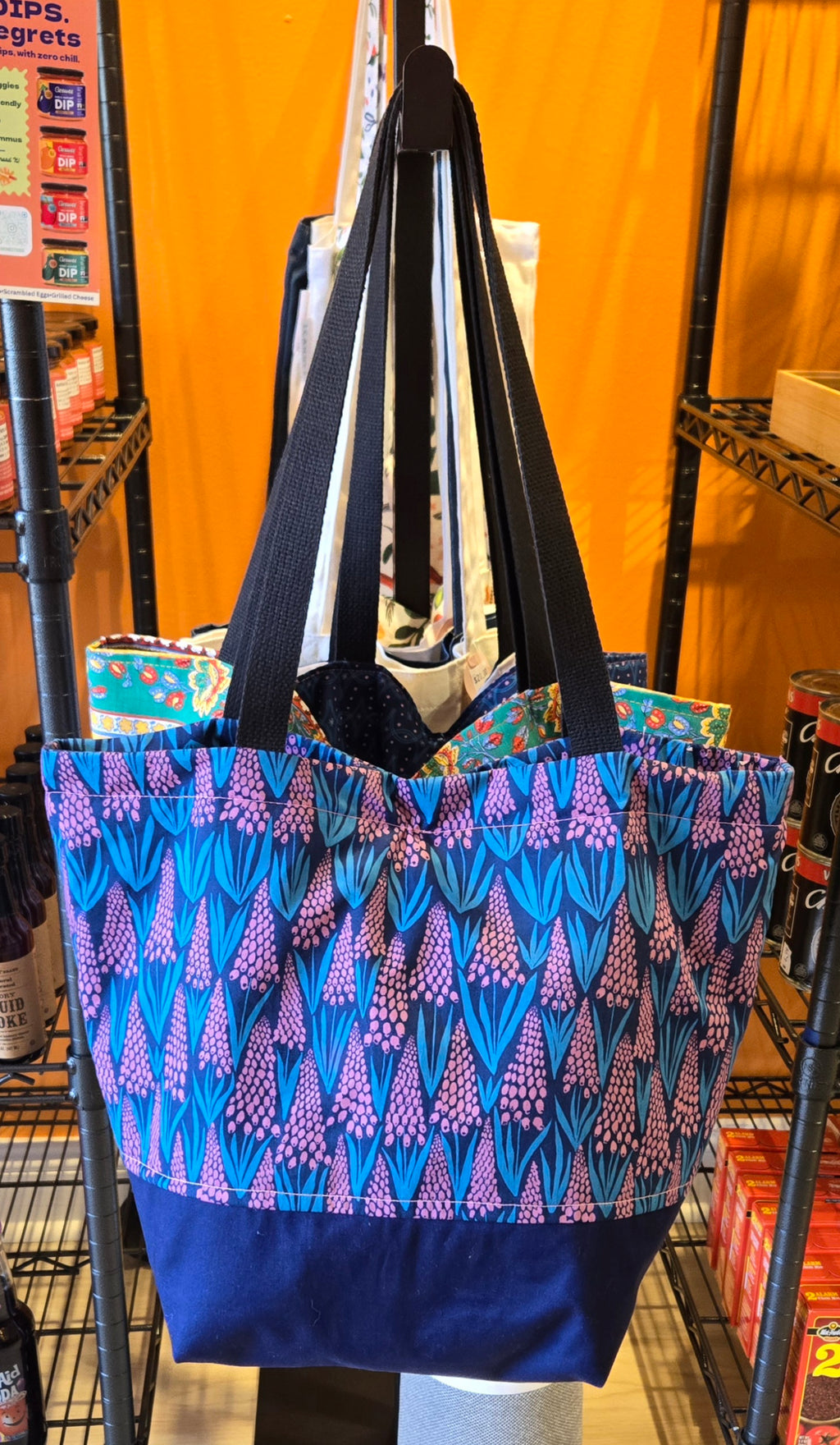 Handmade in Wilmington 100% cotton fabric tote