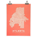 Native Maps Atlanta, GA Neighborhood City Map Poster