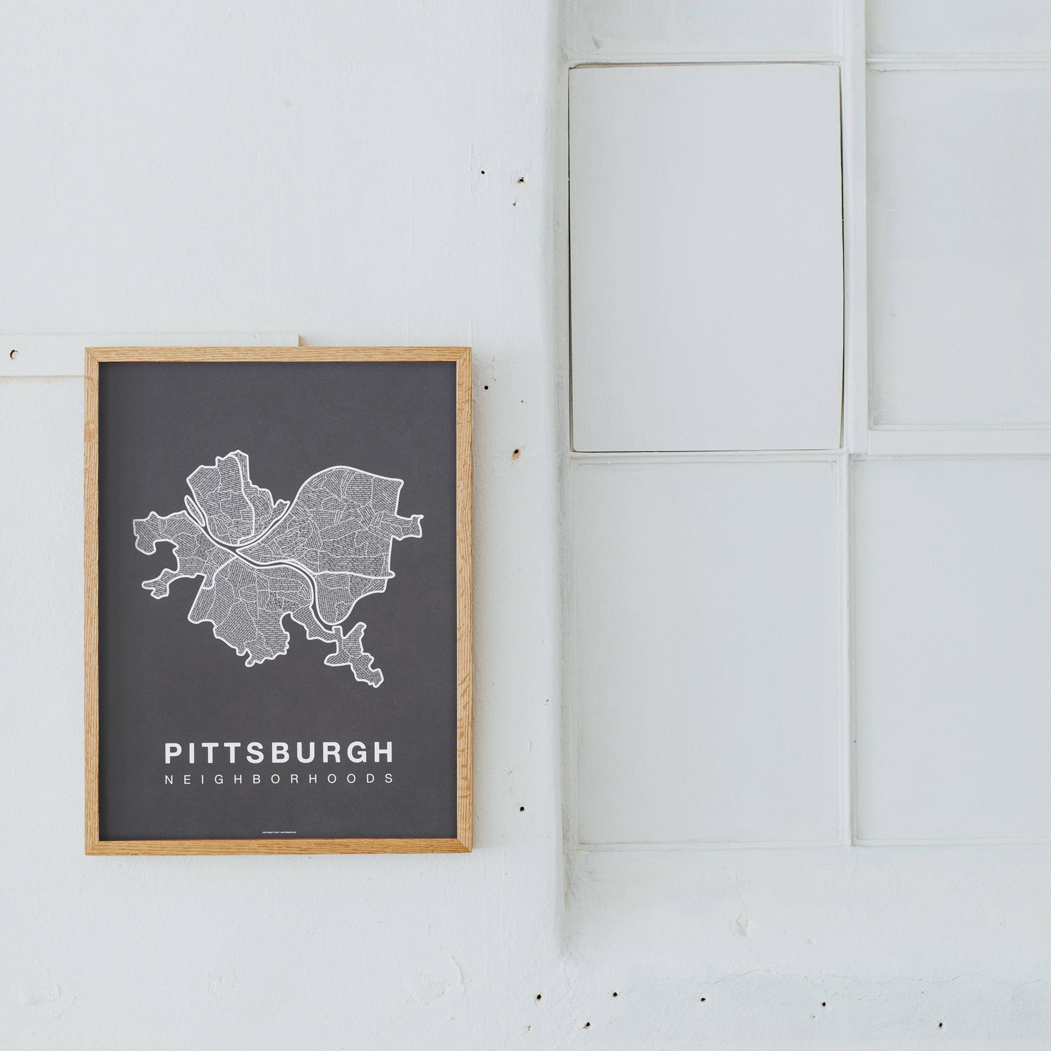 Native Maps Pittsburgh, PA Neighborhood City Map Poster