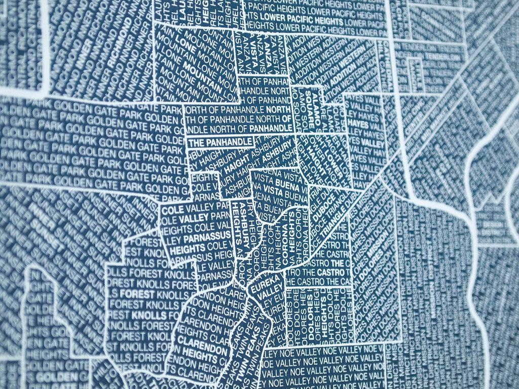 Native Maps San Francisco, CA Neighborhood City Map Poster