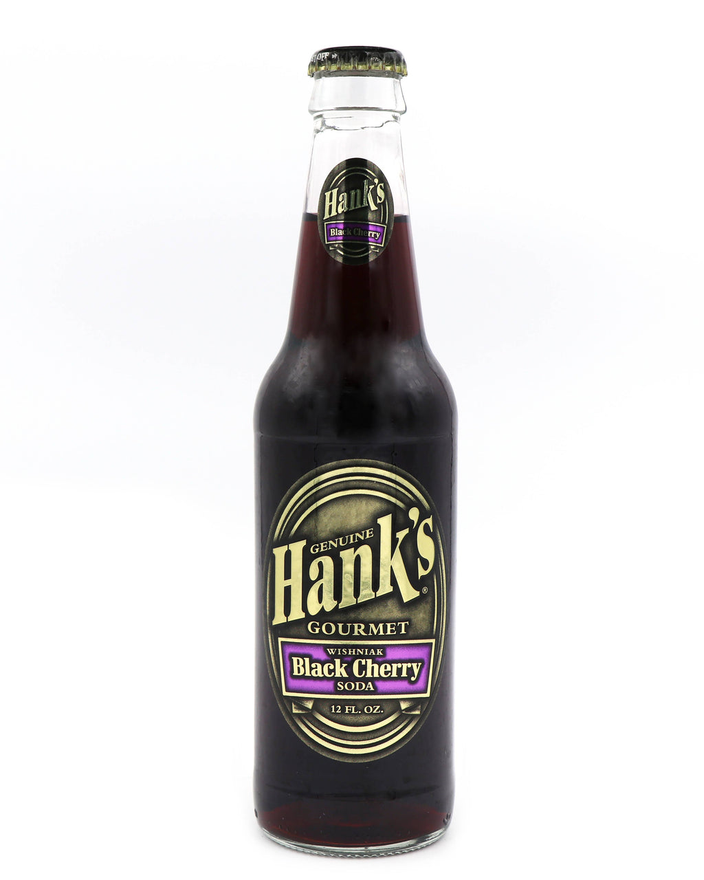Hank's Black Cherry Soda, 12oz Glass Bottle