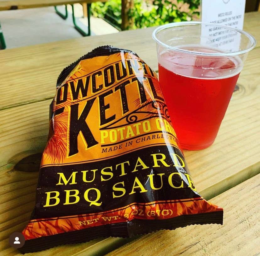 Lowcountry Kettle Mustard Bbq Potato Chips - 24 bags