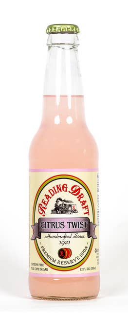 Reading Draft Citrus Twist Soda, Glass Bottle