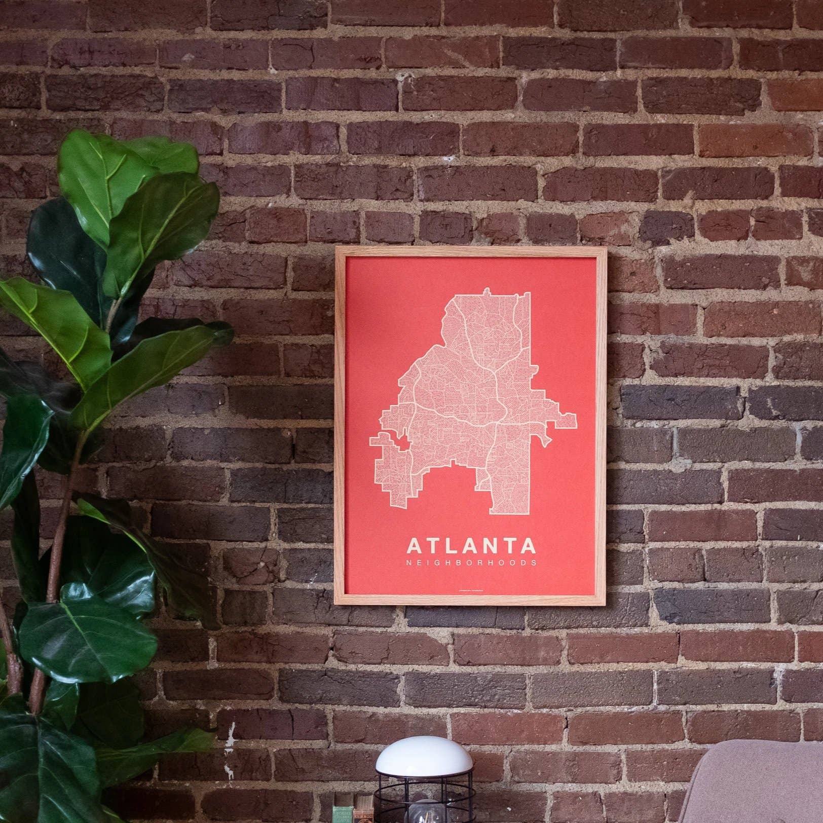 Native Maps Atlanta, GA Neighborhood City Map Poster