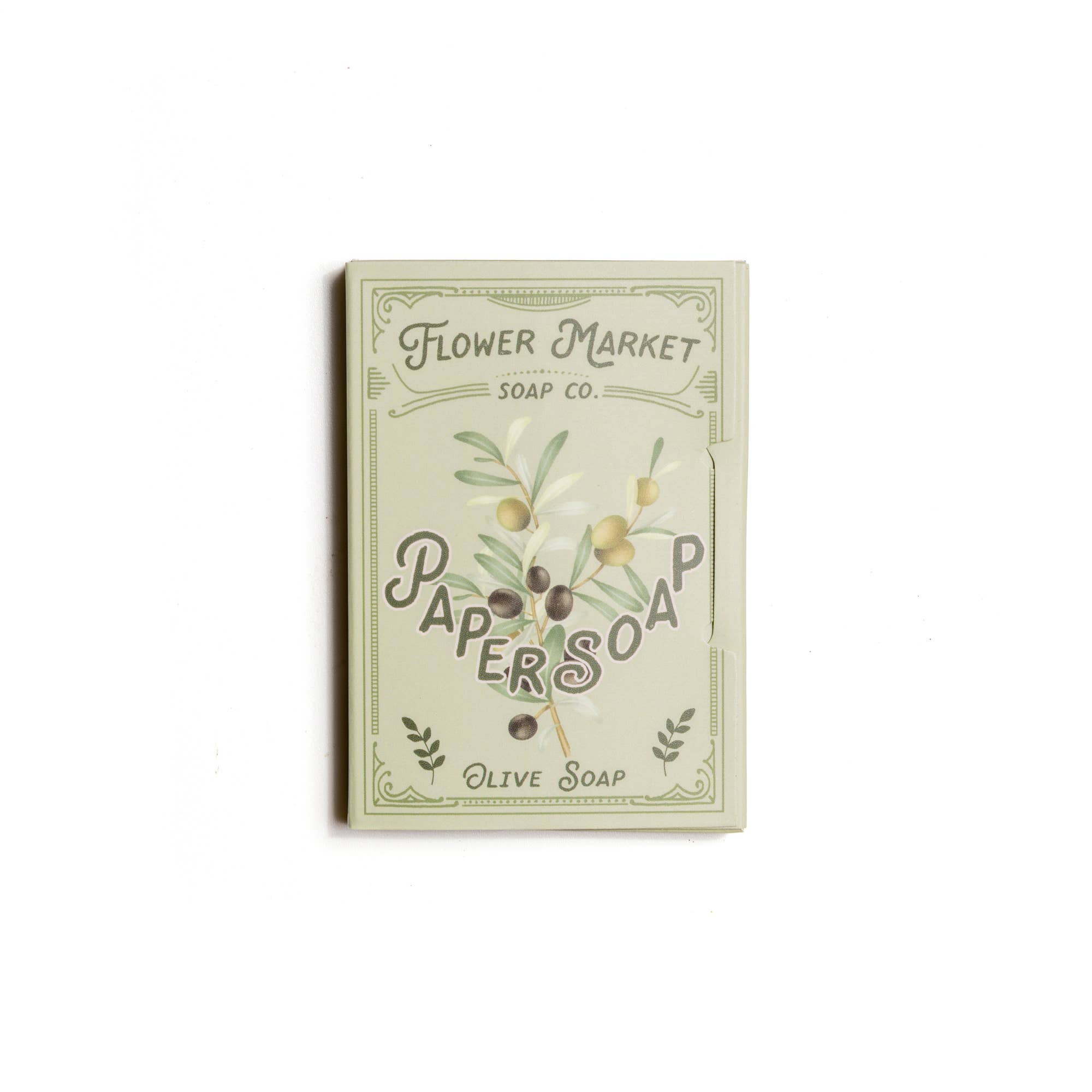 Flower Market Paper Soap – Olive Oil, Travel Size, 50 Sheets