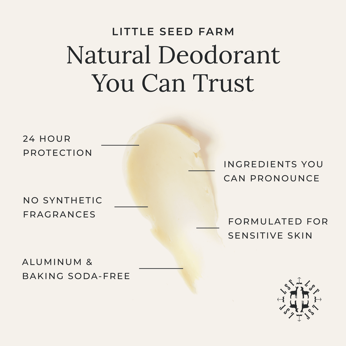 Little Seed Farm Rosemary Patchouli Deodorant Cream