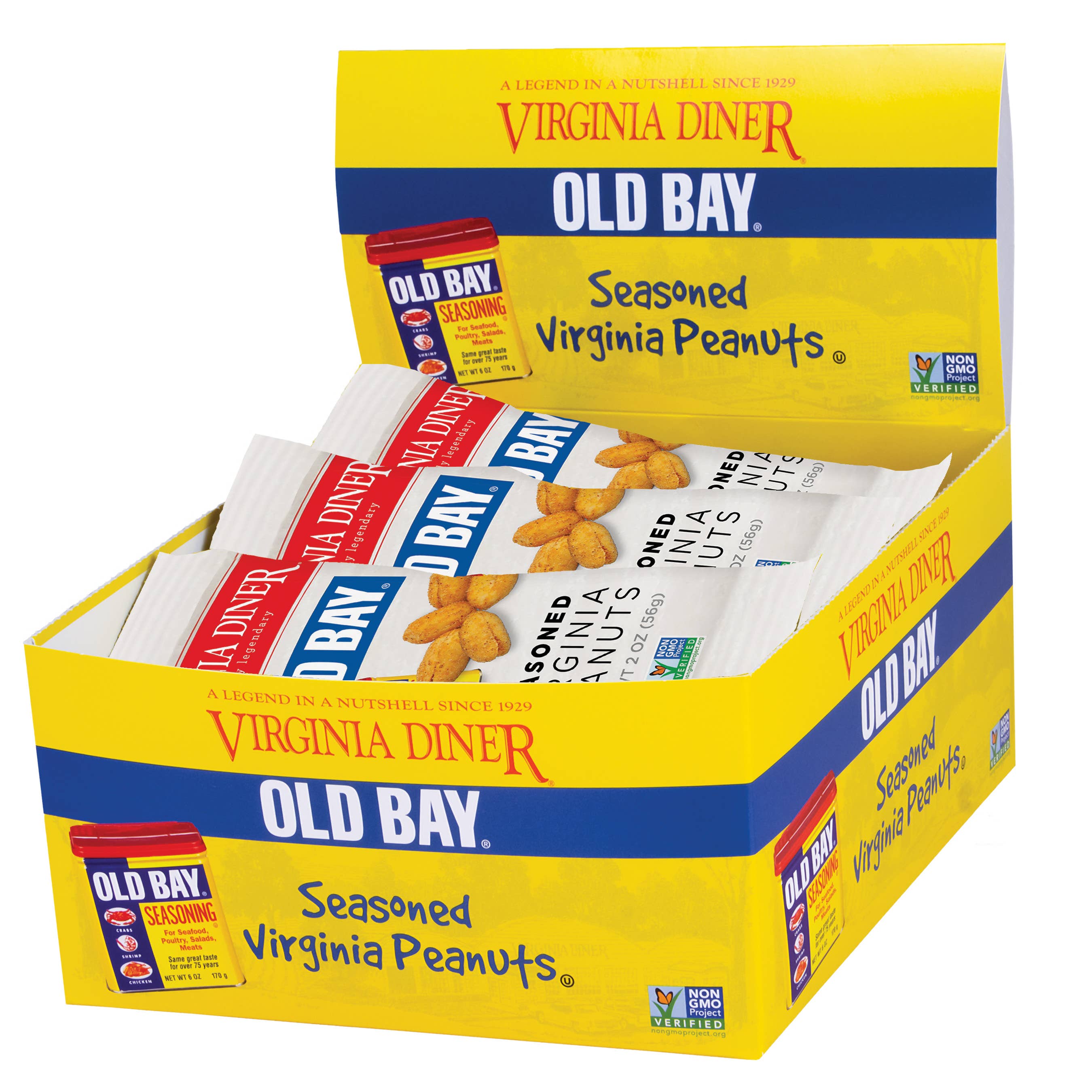 Virginia Diner Old Bay Seasoned Virginia Peanuts Snack Bag (2oz)