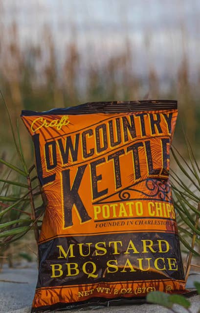 Lowcountry Kettle Mustard Bbq Potato Chips - 24 bags