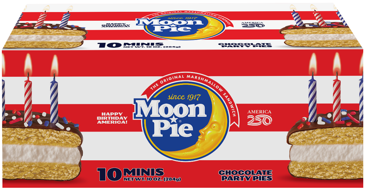 MoonPie America's Birthday Chocolatey Party Pies - box of 10 minis