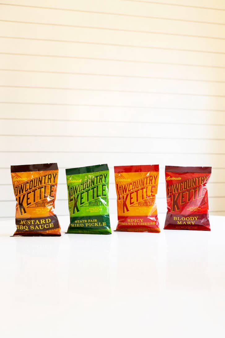 Lowcountry Kettle Mustard Bbq Potato Chips - 24 bags