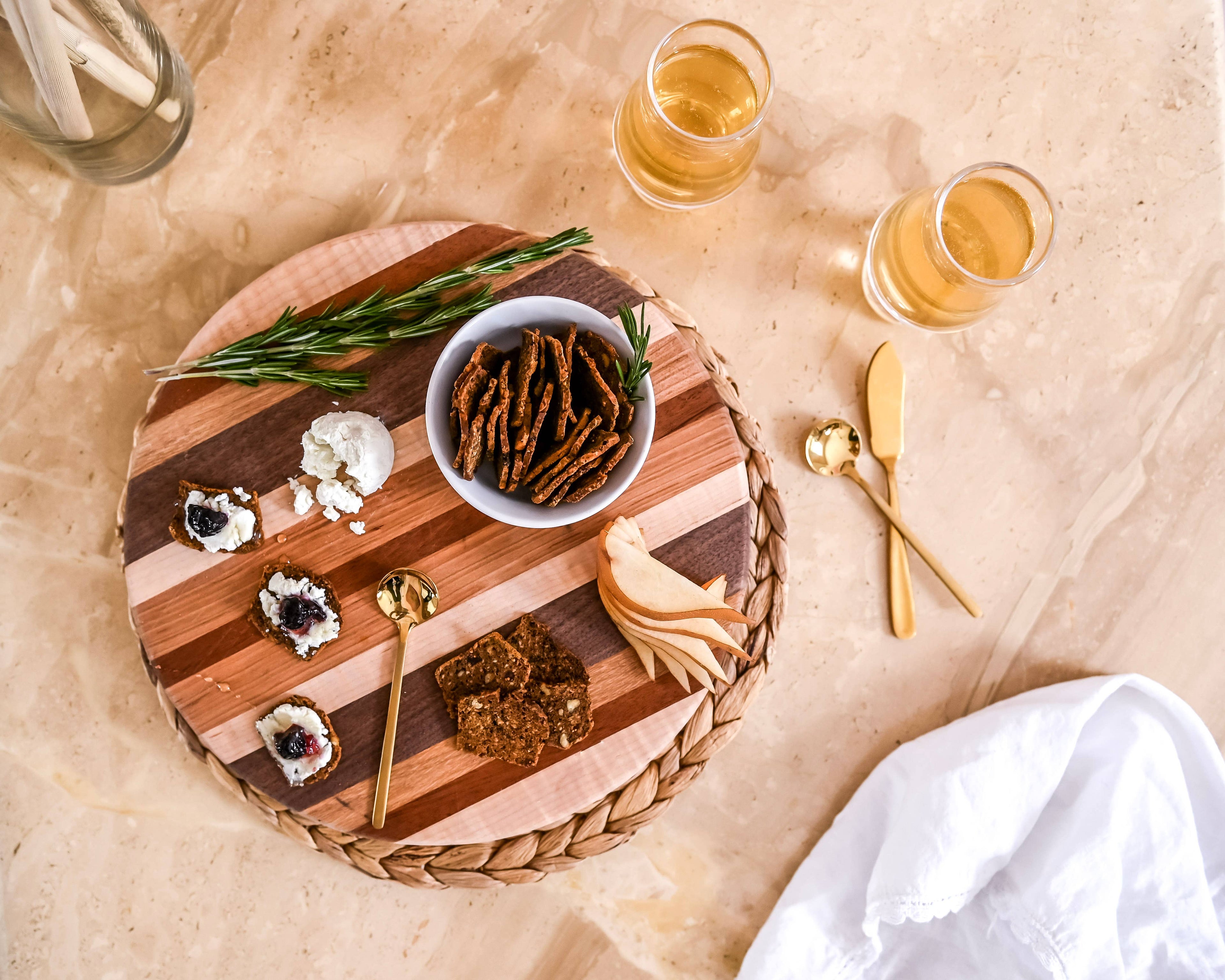 Savory Fig & Thyme Crisps | Gluten-Free Crackers | Snacks