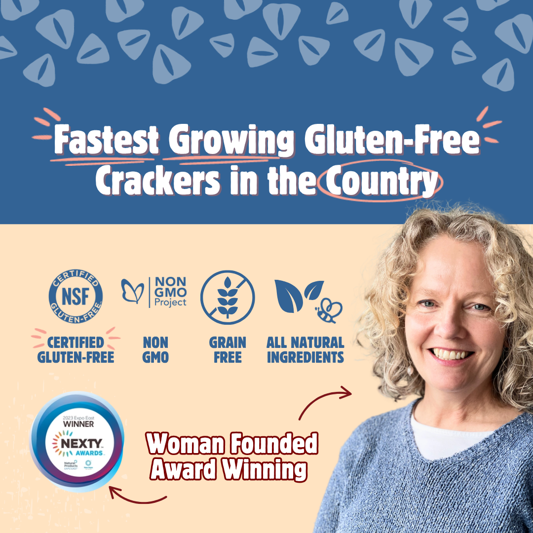Wild Blueberry Walnut Crisps | Gluten-Free Crackers | Snacks