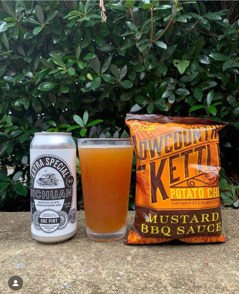 Lowcountry Kettle Mustard Bbq Potato Chips - 24 bags