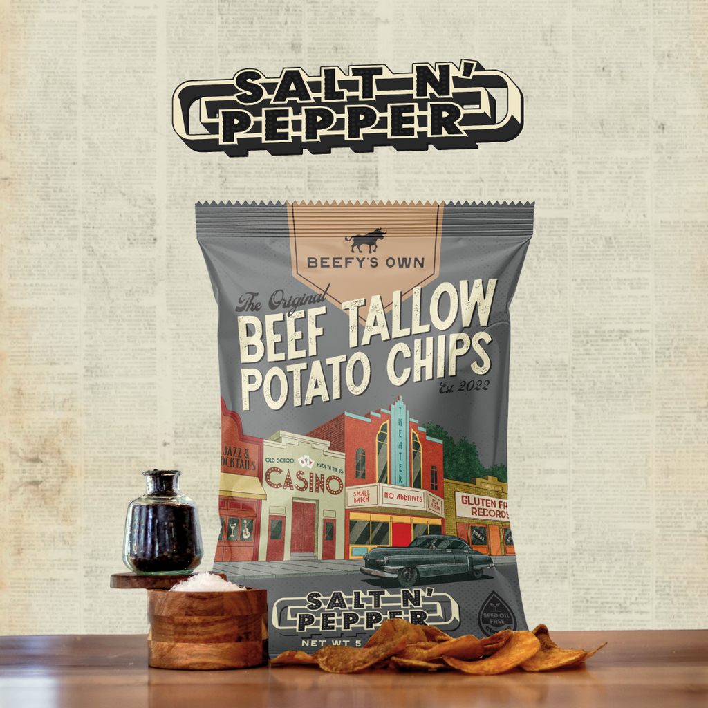 Beefy's Own Beef Tallow Potato Chips - Salt N' Pepper