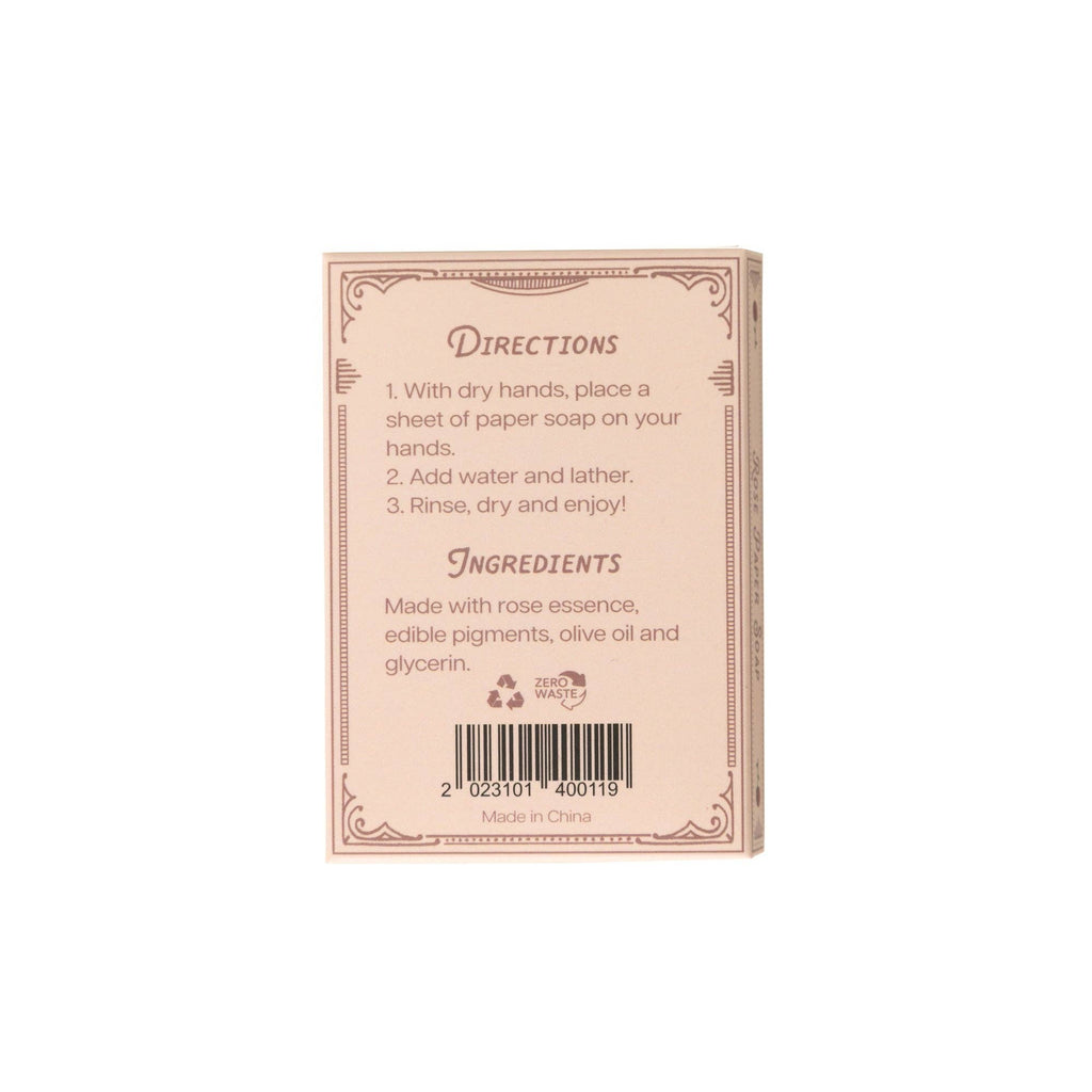 Flower Market Paper Soap – Rose Scent, Travel Size, 50 Sheets