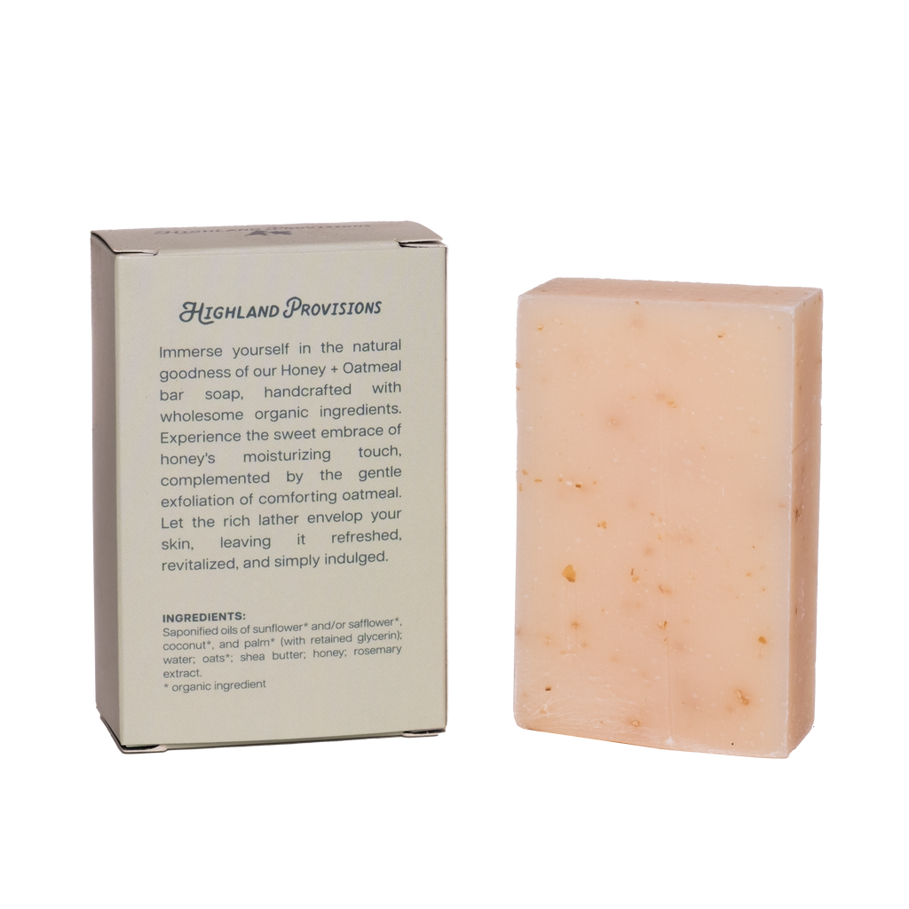 123 Farm Honey + Oatmeal | Organic Bar Soap, 4 oz