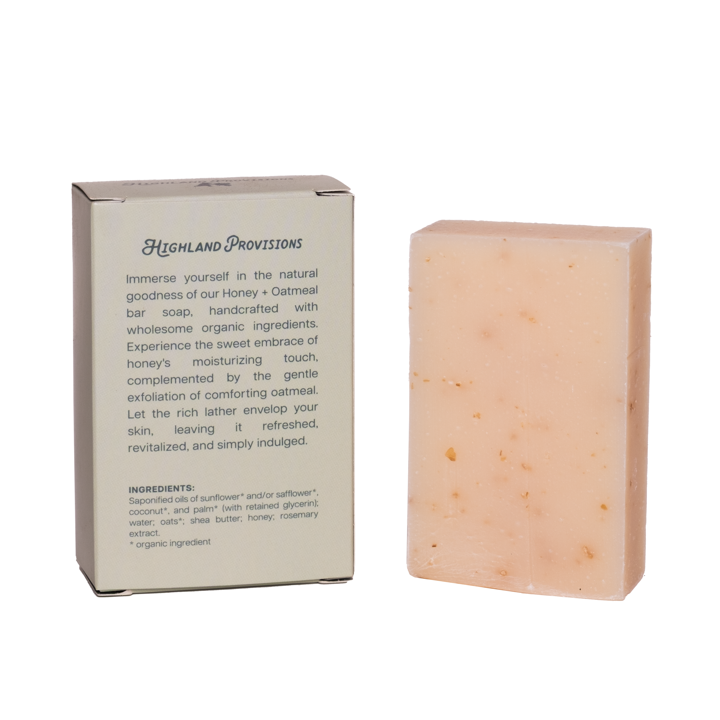 123 Farm Honey + Oatmeal | Organic Bar Soap, 4 oz