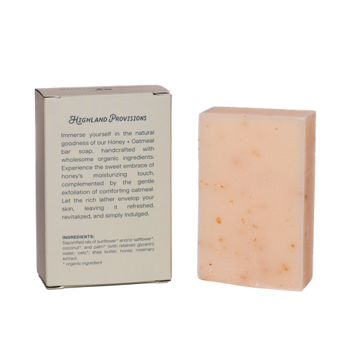 123 Farm Honey + Oatmeal | Organic Bar Soap, 4 oz