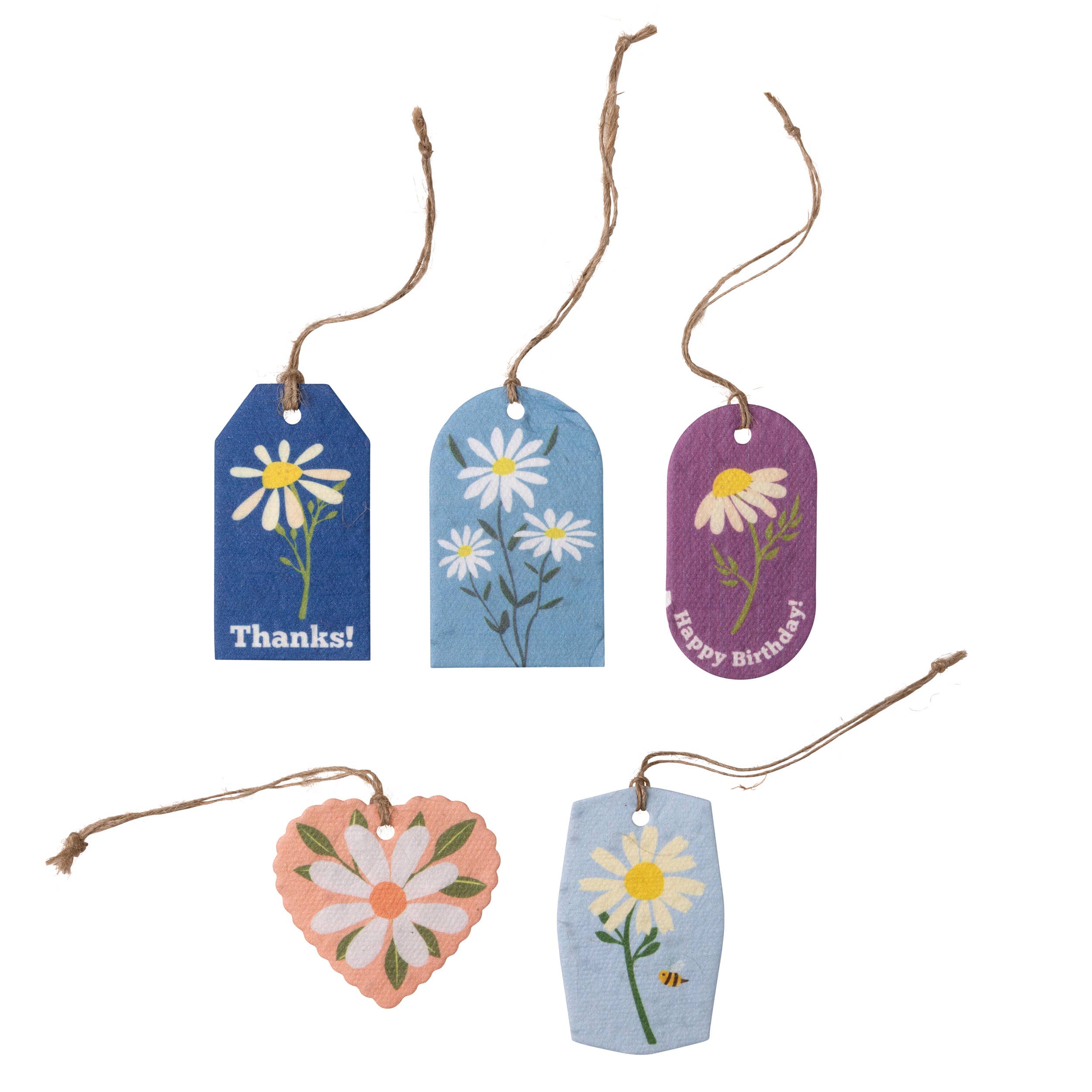 Plantable Seed Gift Tags - Vintage Seed Design, 5 Gift Tags