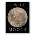 Greeting Card - I Will Love You Many Moons