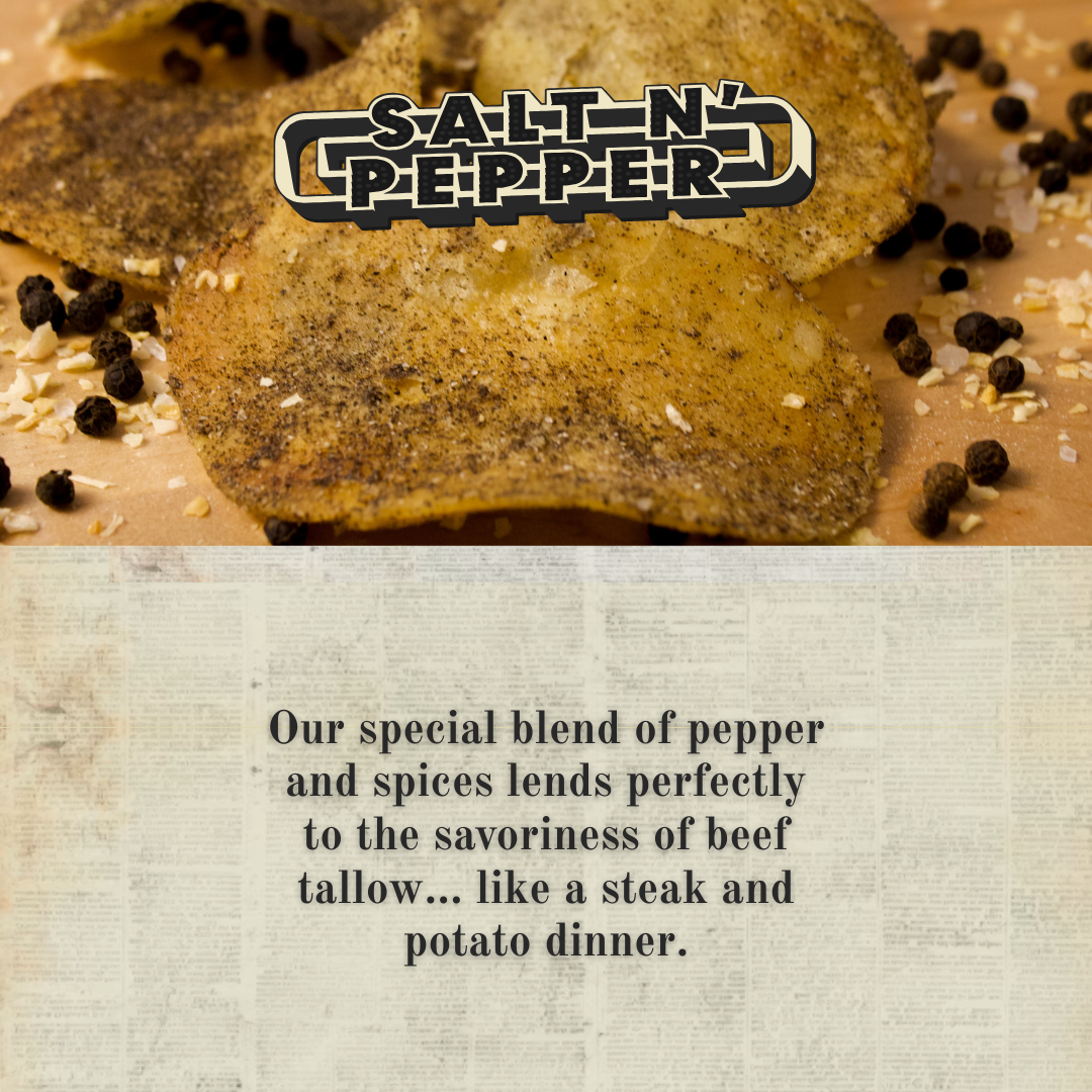Beefy's Own Beef Tallow Potato Chips - Salt N' Pepper