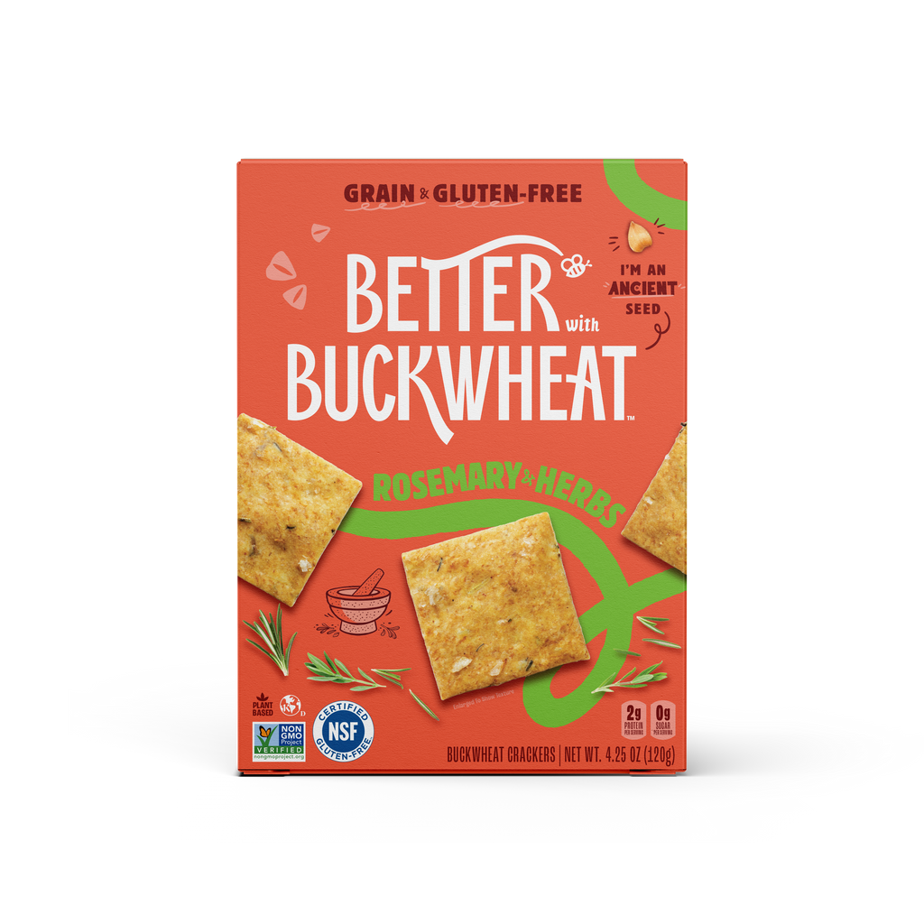 Better with Buckwheat Rosemary + Herbs Crackers | Gluten-Free