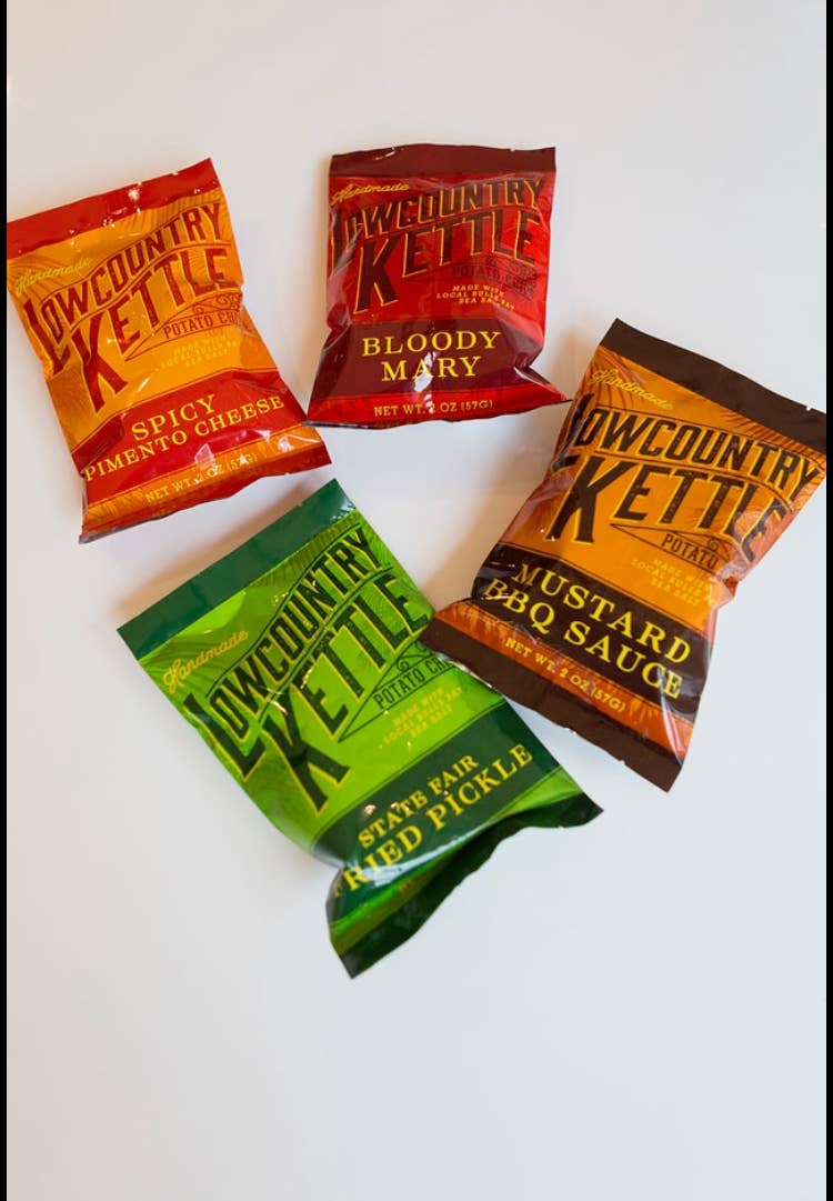 Lowcountry Kettle Mustard Bbq Potato Chips - 24 bags