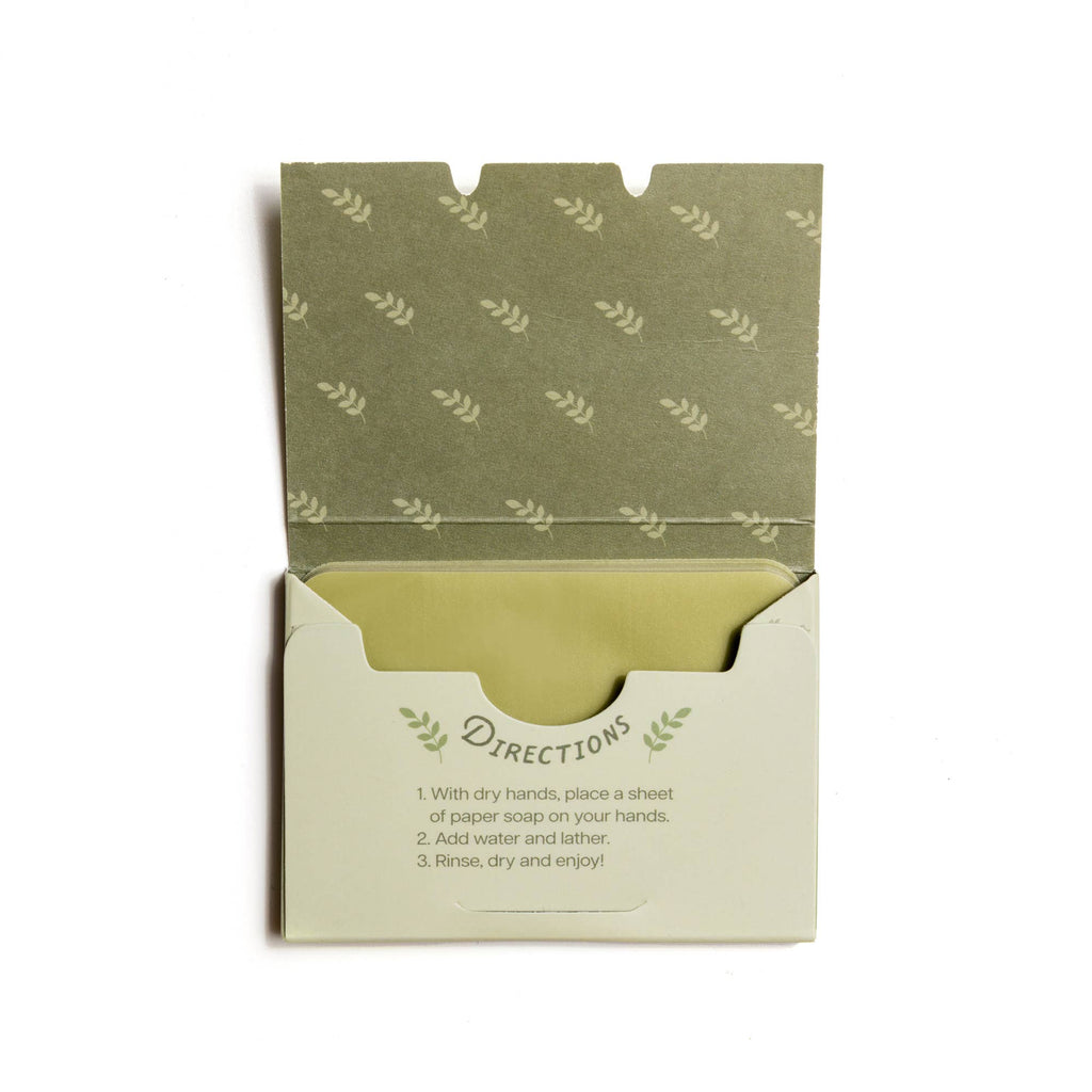 Flower Market Paper Soap – Olive Oil, Travel Size, 50 Sheets