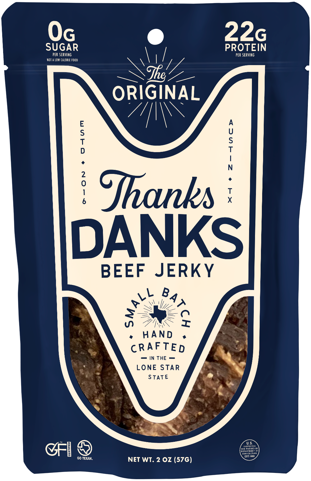 Thanks Danks Original Small Batch Texas Beef Jerky