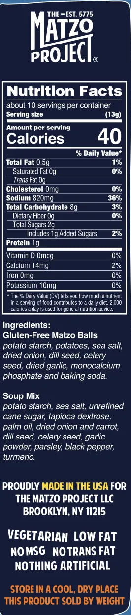 The Matzo Project's Gluten-Free Surprisingly Delicious Matzo Ball Soup Kit