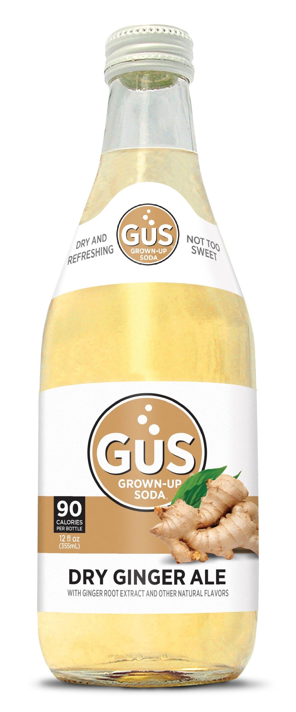 GuS Dry Ginger Ale, 12 oz