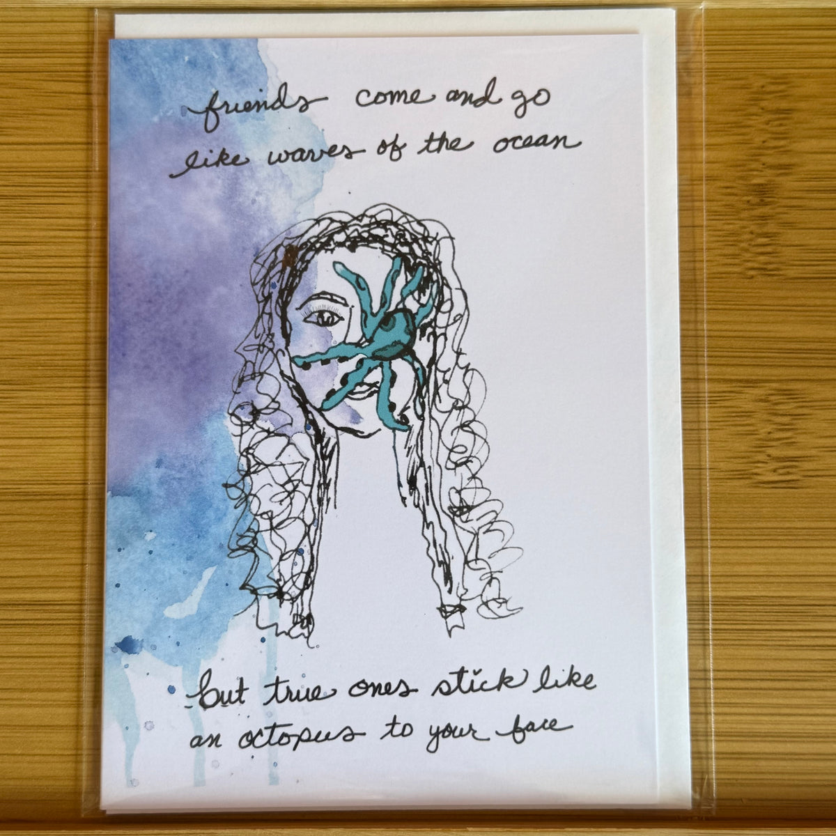 Greeting Card - friends come and go by Suzanne Brazil