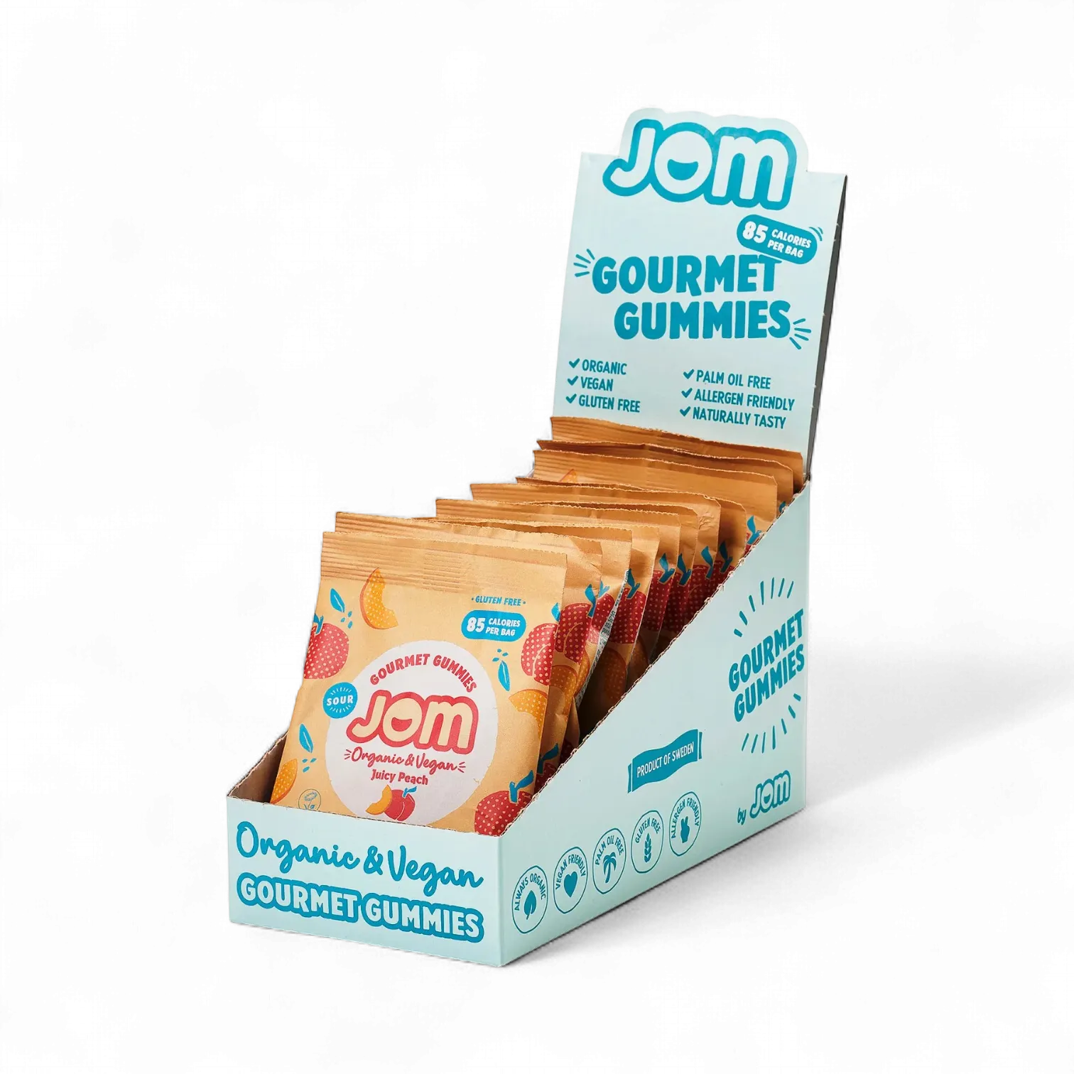 JOM Organic Vegan Juicy Peach Gummies