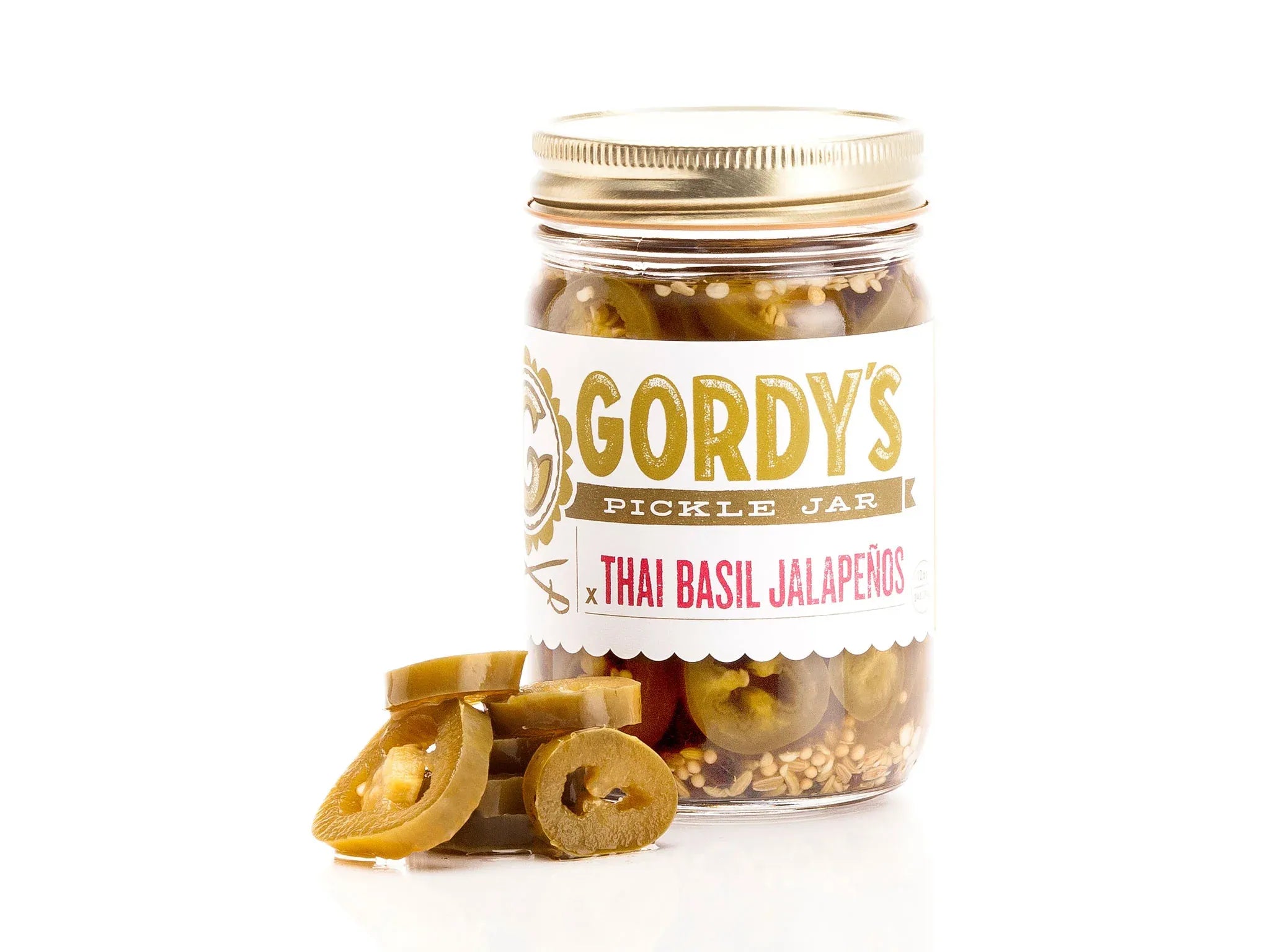 Gordy's Pickle Jar Thai Basil Jalapeños