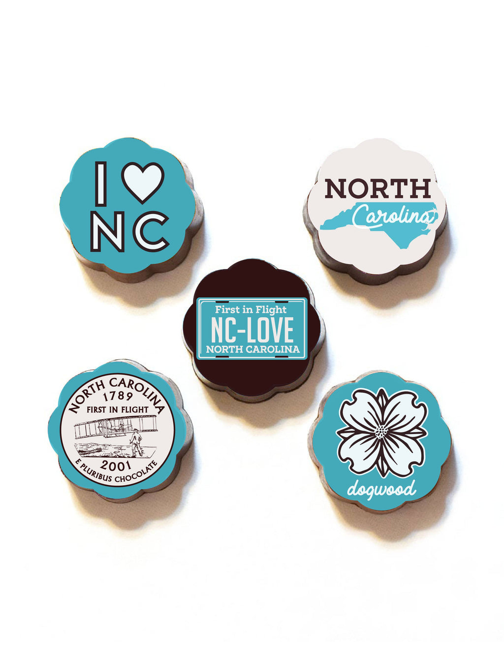 Chouquette North Carolina Chocolate Covered Caramels - Box of 5