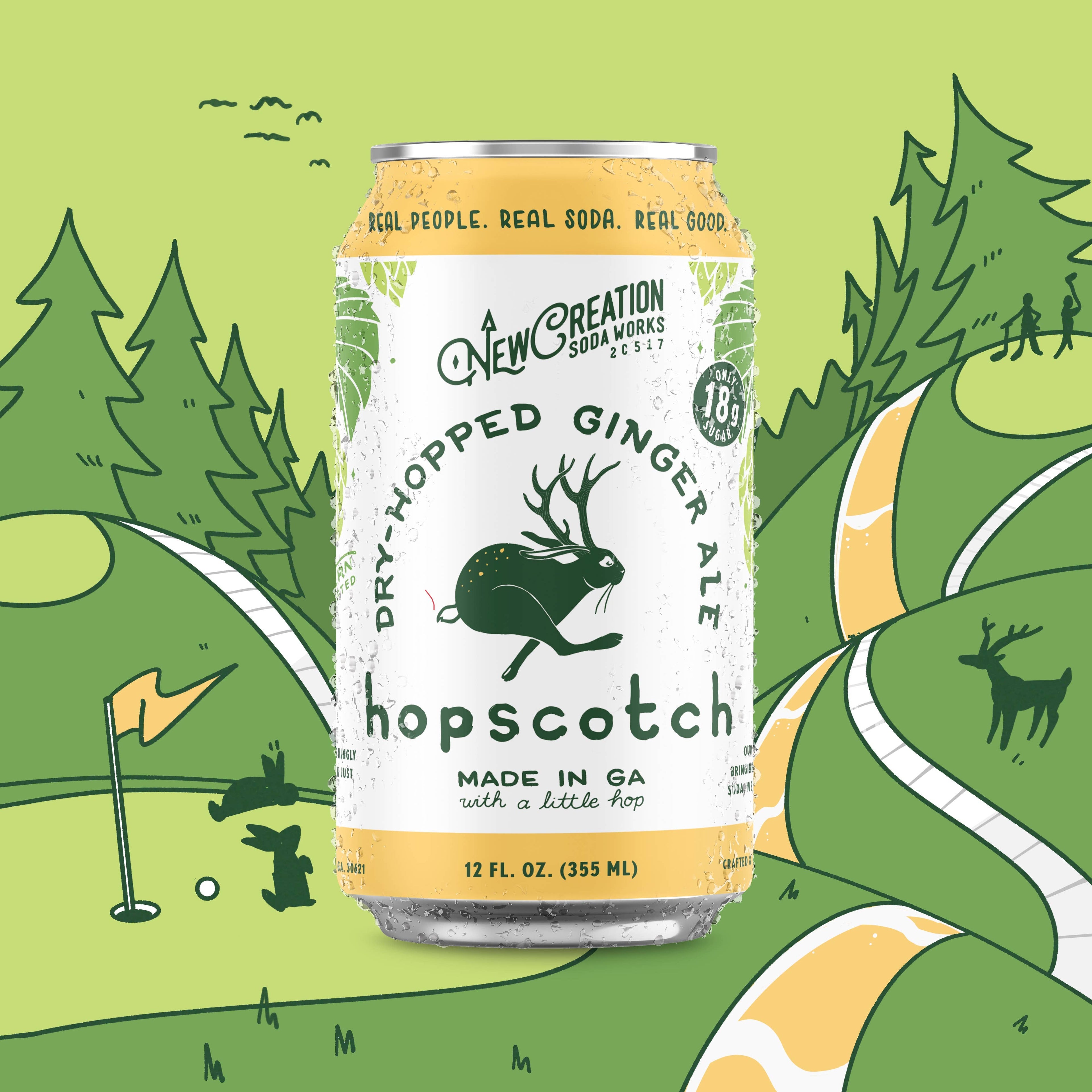 New Creation Soda Works Hopscotch Dry-Hopped Ginger Ale
