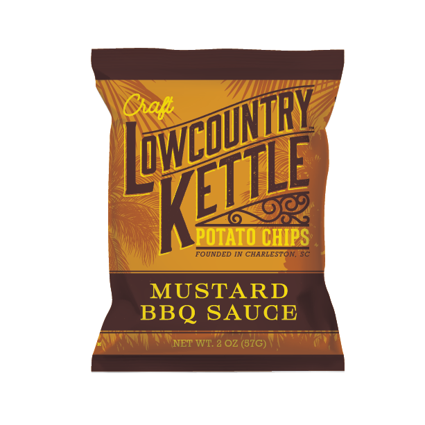 Lowcountry Kettle Mustard Bbq Potato Chips - 24 bags