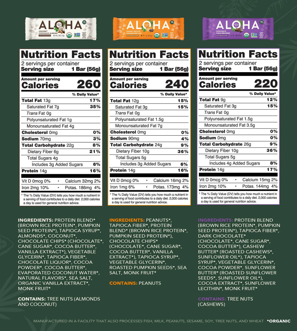 Aloha Protein Bar - Chocolate Chip Cookie Dough