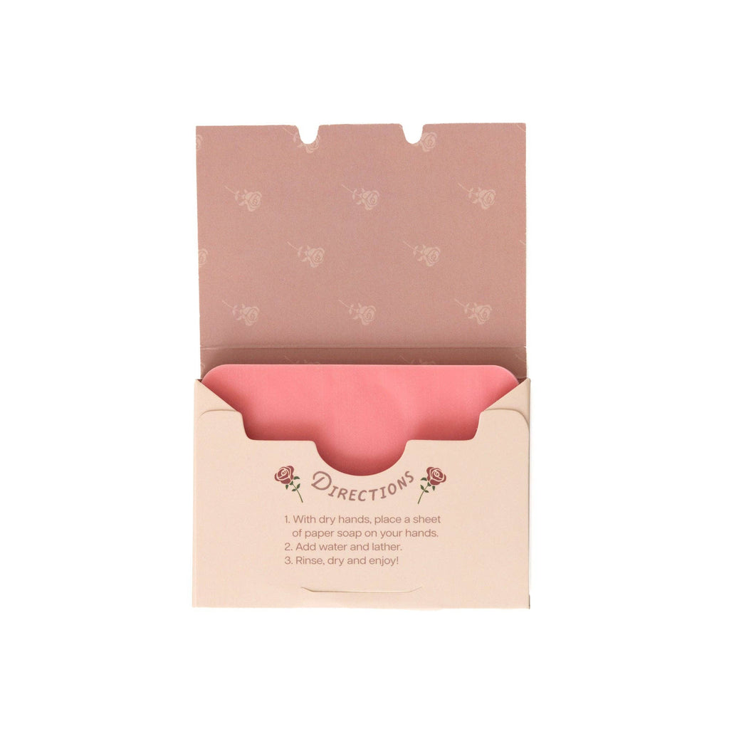Flower Market Paper Soap – Rose Scent, Travel Size, 50 Sheets