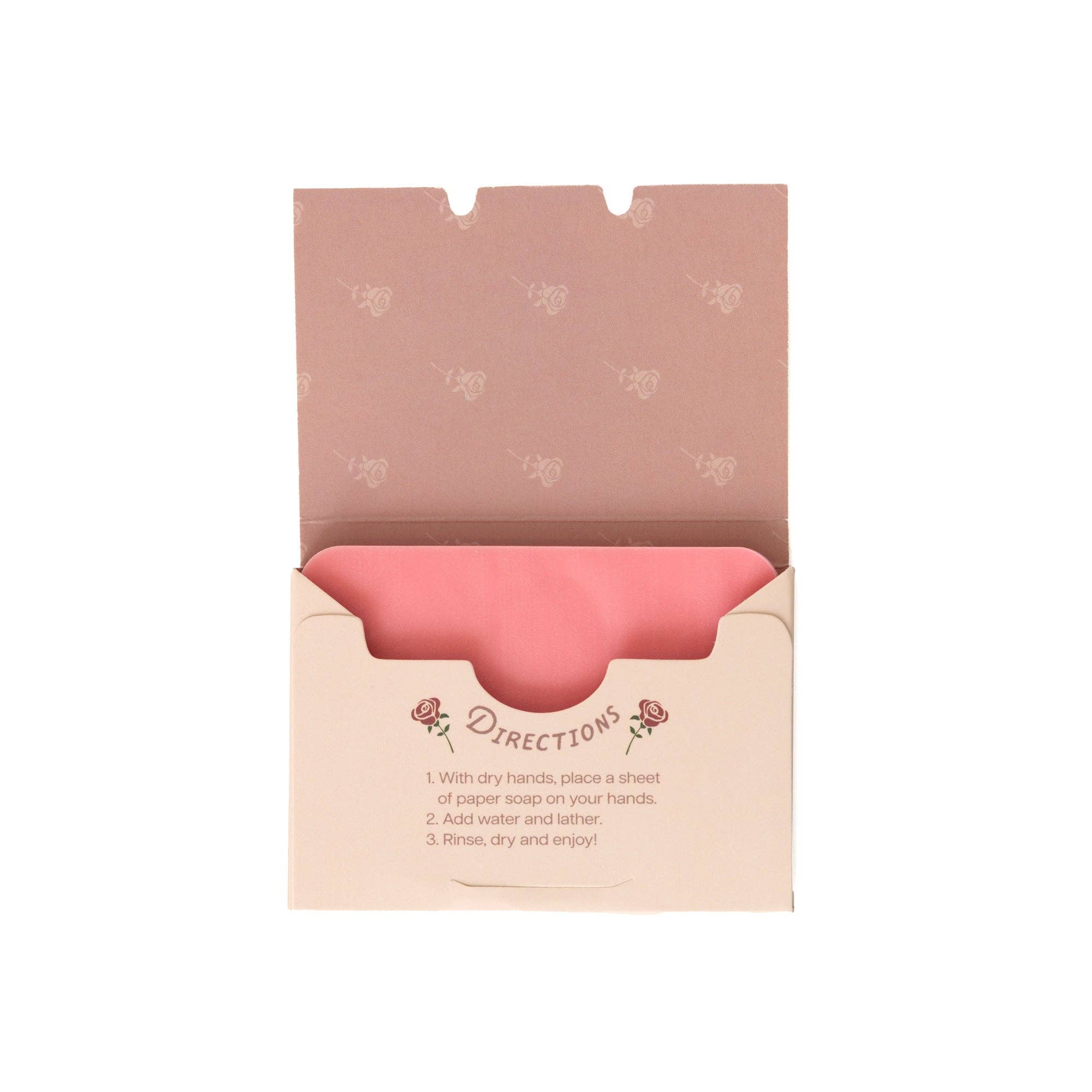 Flower Market Paper Soap – Rose Scent, Travel Size, 50 Sheets