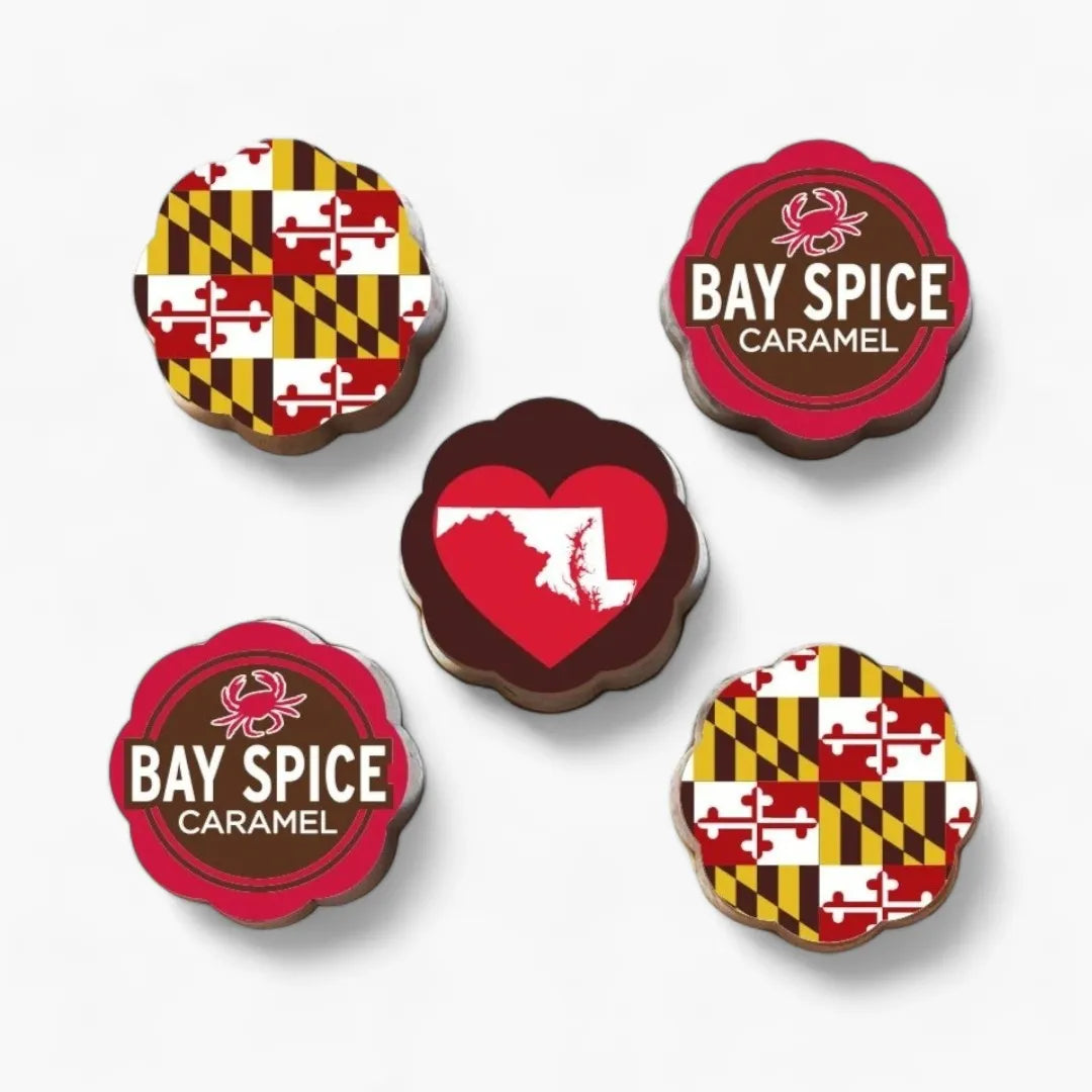 Chouquette Chocolate Maryland Pride Chocolate Covered Caramels (Box of 5)