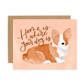 Greeting Card - Corgi Home Housewarming